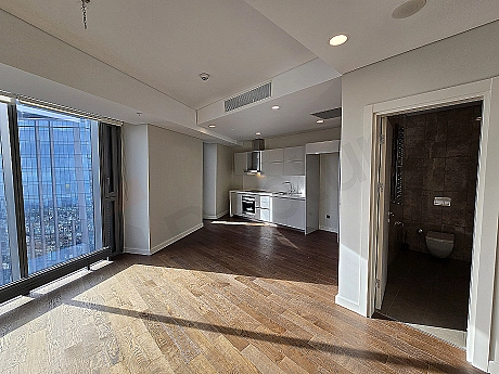 Modern living room interior, stylish design, large window, natural light, minimalist decoration, comfortable furniture.