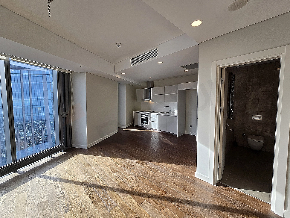 Modern living room interior, stylish design, large window, natural light, minimalist decoration, comfortable furniture.