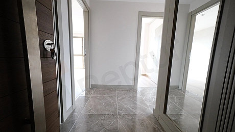 Apartment entrance door and hall detail