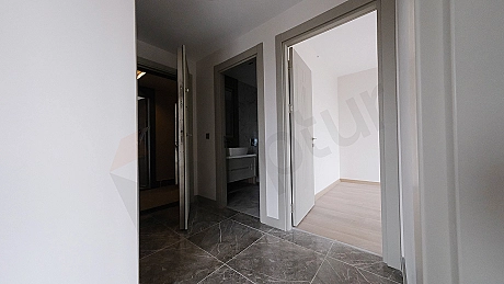 Interior of a modern apartment corridor.