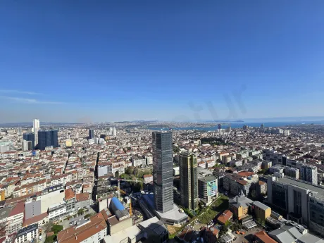Panoramic view of the Bosphorus and Istanbul city skyline