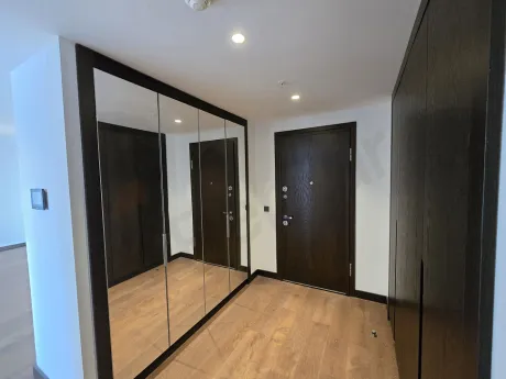 Bright hallway view of a modern and spacious apartment