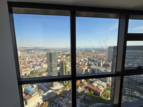 Panoramic view of the Bosphorus and Istanbul city skyline