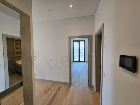 Entrance and hallway of a modern residence apartment.