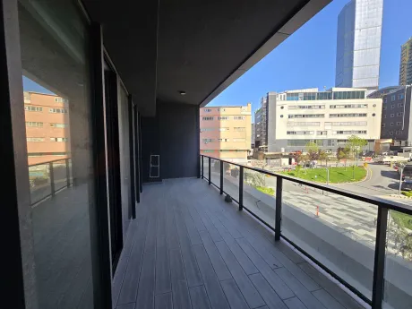 Spacious and airy balcony view of a modern residence apartment in Sisli.