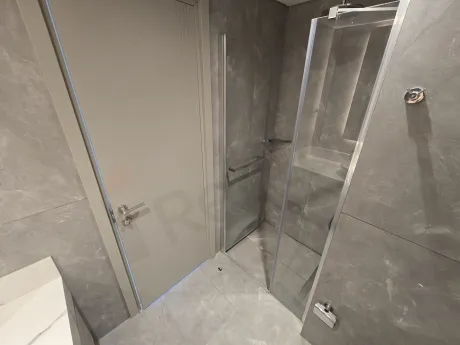 Modern bathroom with stylish fixtures and contemporary design