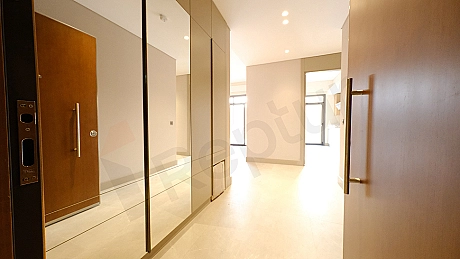 Entrance door and hallway detail of the apartment.