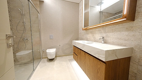 Modern bathroom interior.