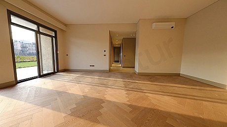 Spacious and bright living room.