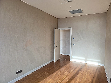 Bright and spacious modern designed bedroom interior