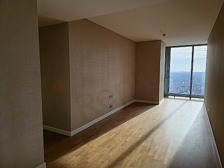 Stylish, bright and spacious bedroom interior.