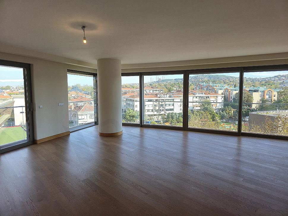 Stylish and modern designed living room interior.