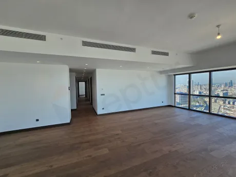 Spacious and bright living room of a modern residence apartment in Sisli with natural light.