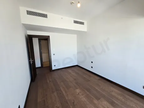 Modern and spacious bedroom design of a luxury residence apartment in Şişli.