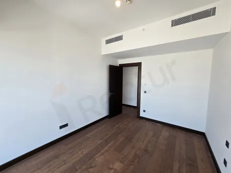 Modern and spacious bedroom view of a residence apartment in Sisli, Istanbul.