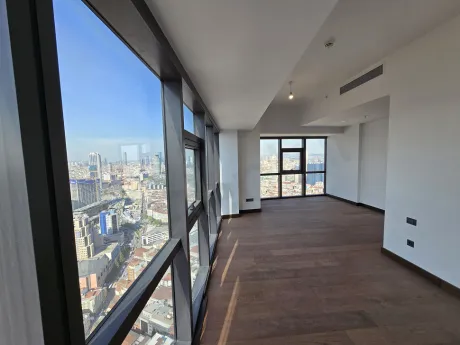 Spacious and bright bedroom image of a modern residence apartment located in Sisli.