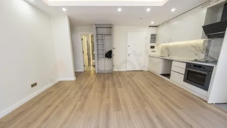 Apartment entrance and door details in a modern building