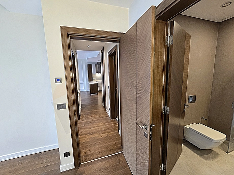 Bright and spacious corridor with modern design.