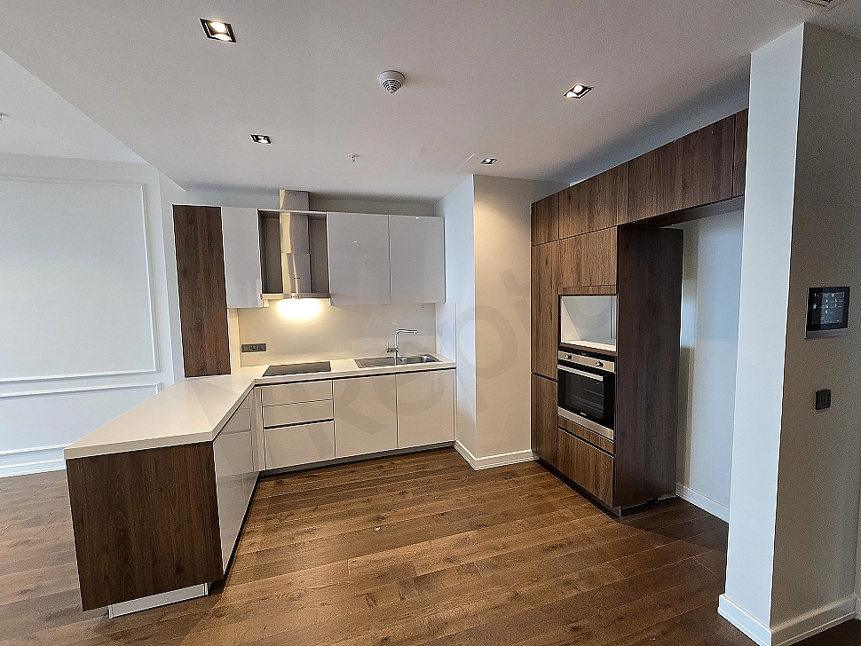 Modern designed, open plan kitchen.