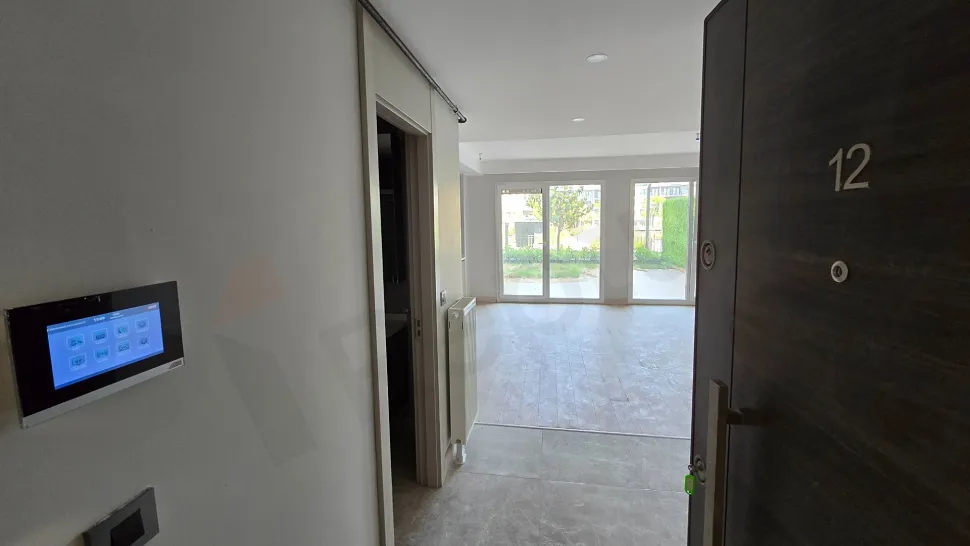 Interior view of a modern and spacious study room.