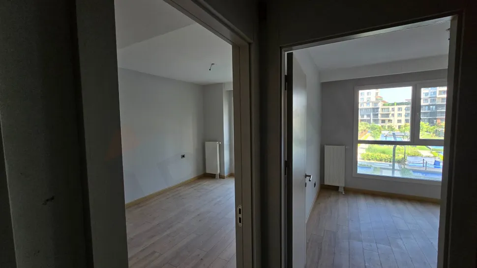 Interior view of a modern and spacious bedroom