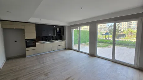Modern and spacious kitchen area with contemporary design.