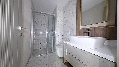 Modern designed bathroom.