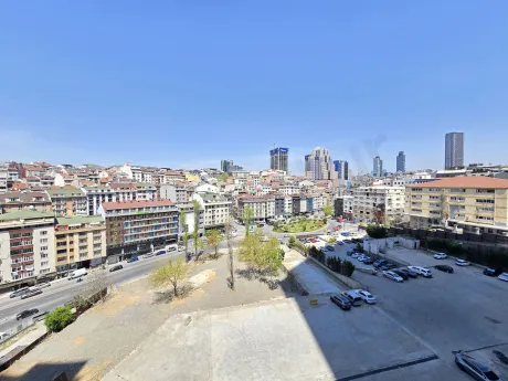 Wide and panoramic city view from a building located in Sisli.