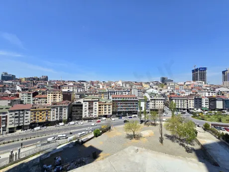 Panoramic city view from a modern building in Sisli, Istanbul.