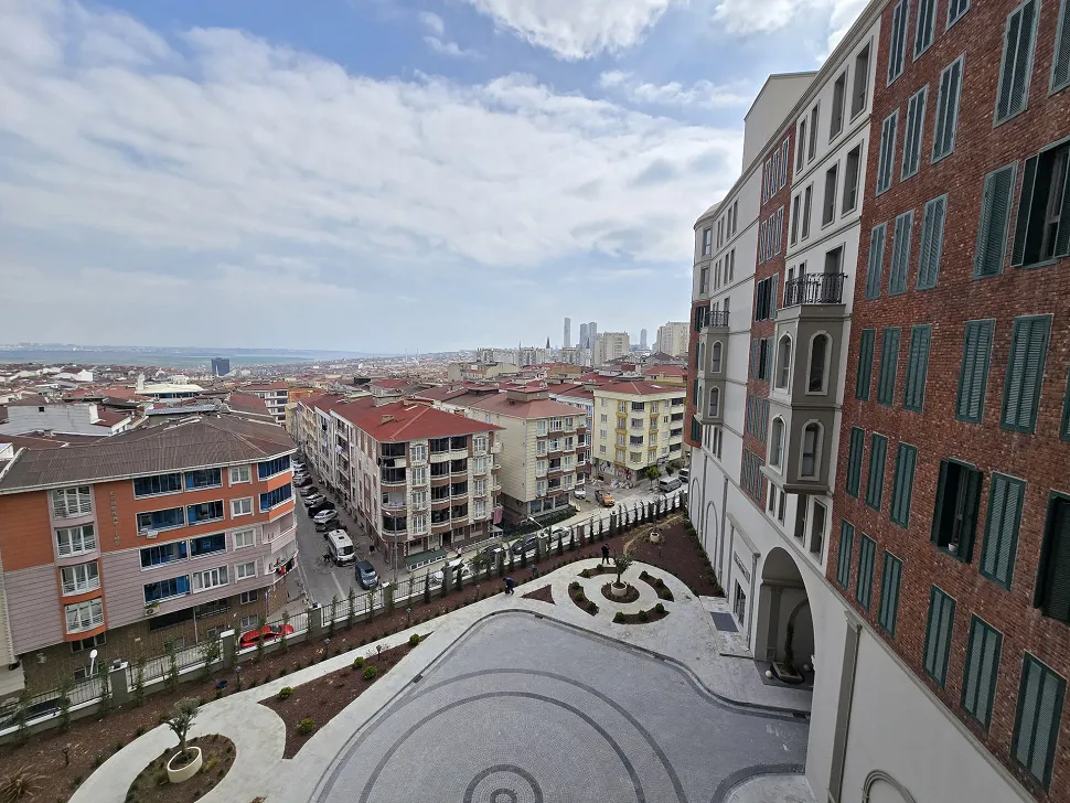 Panoramic city view from a building located in Esenyurt, Istanbul.