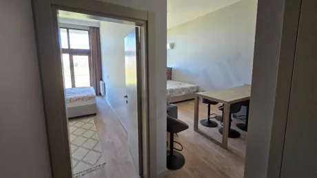 Spacious and bright living room view with large windows in a modern residence in Beylikdüzü, Istanbul.