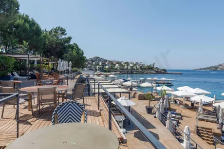 Premium Beachfront Apartment in Bodrum with Private Beach & Pier