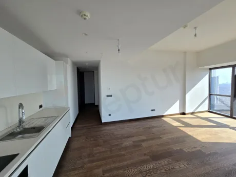 Spacious and bright living room area of a modern residence apartment