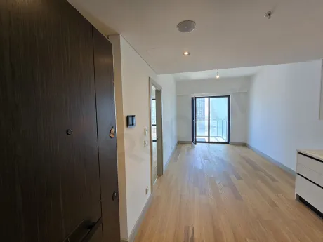 Entrance door and hallway of a modern residence apartment.