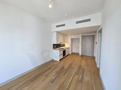 Spacious and bright living room area of a modern residence apartment.