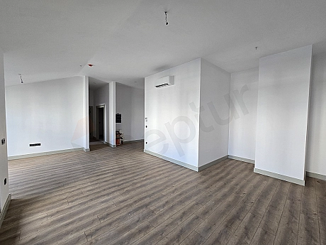 Bright and modern living room interior.