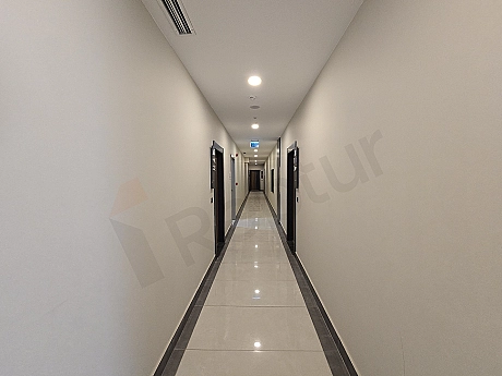 Interior view of the corridor of a duplex apartment in Ataşehir.