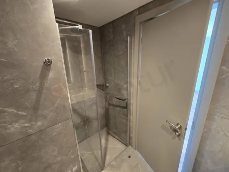 Modern and stylishly designed bathroom interior.