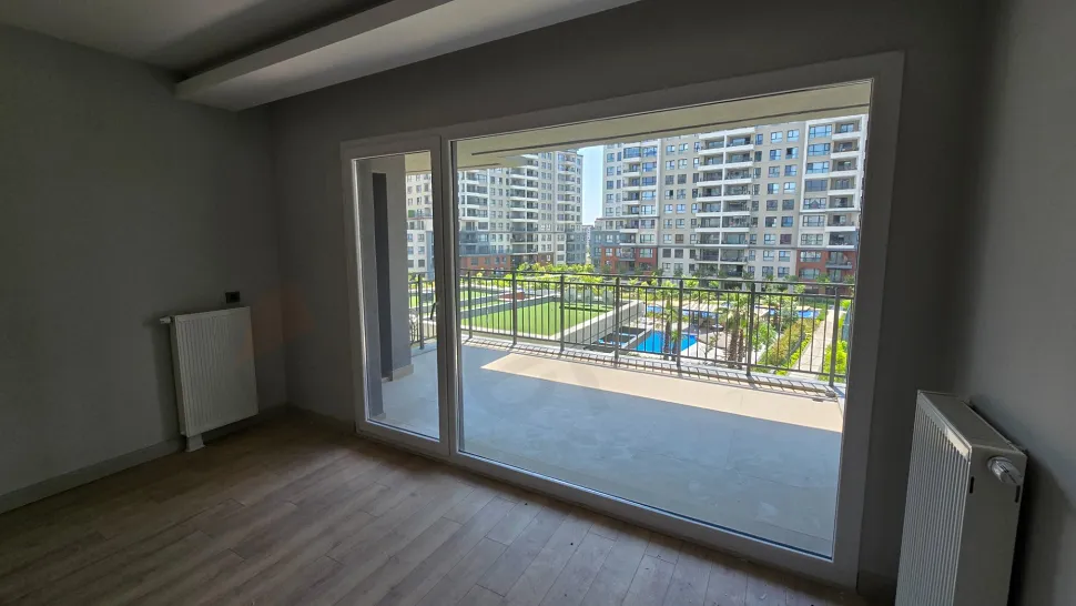 Pool-View 2+1 Layout: Large Balcony & Master Suite