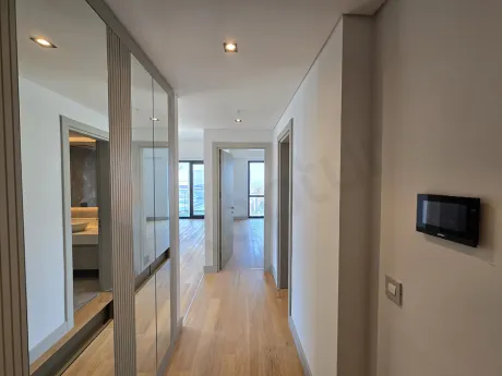 Entrance area and hallway of a modern residence apartment.
