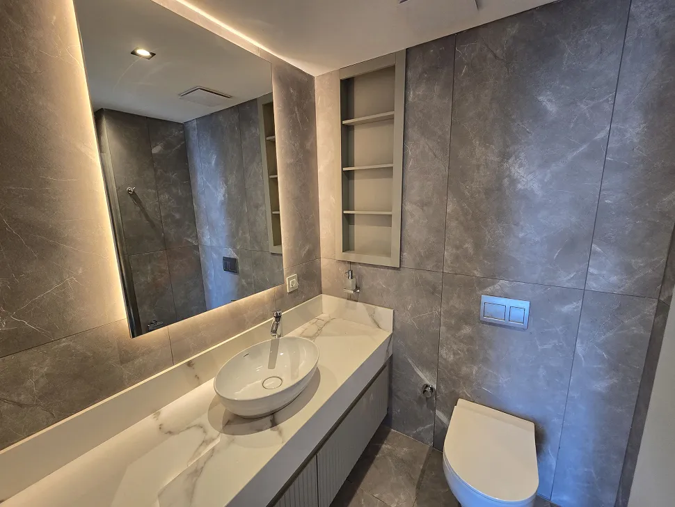 Modern and stylishly designed luxury bathroom interior