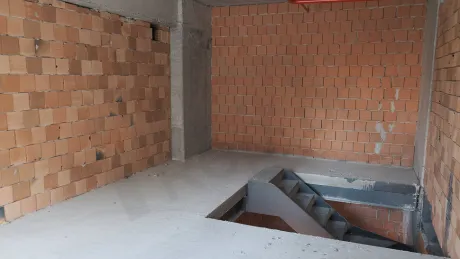 Modern interior staircase design and steps inside a building