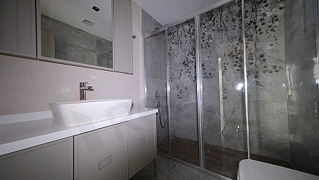 Modern designed bathroom.