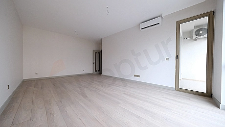 Bright and modern living room interior.