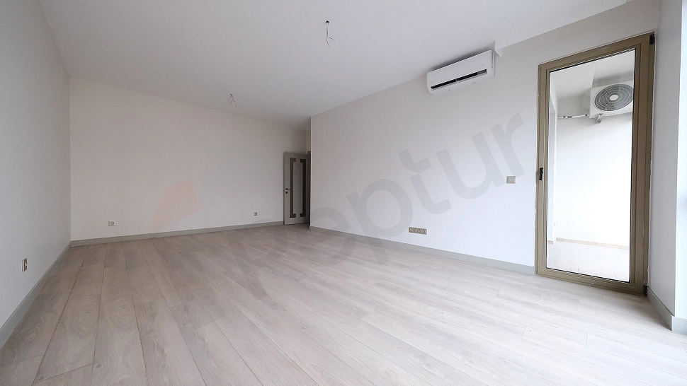 Bright and modern living room interior.