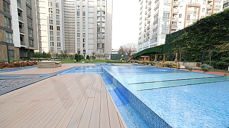 Image of an outdoor swimming pool.
