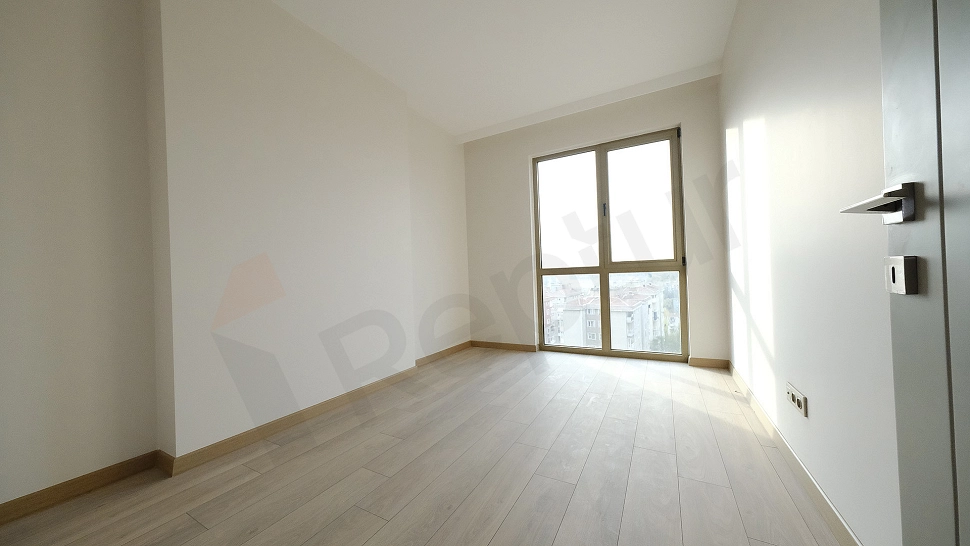 Stylish and modern bedroom interior.