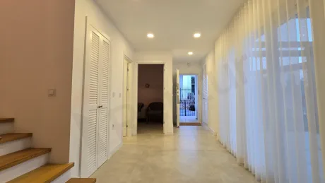 Modernly designed, bright and furnished villa hallway