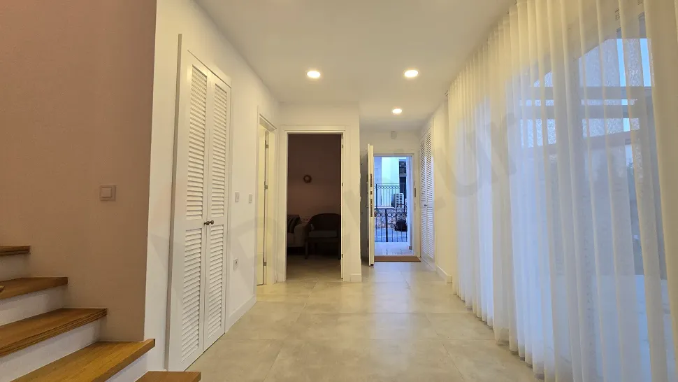 Modernly designed, bright and furnished villa hallway