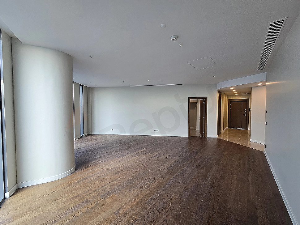 Modern designed, spacious and bright living room interior